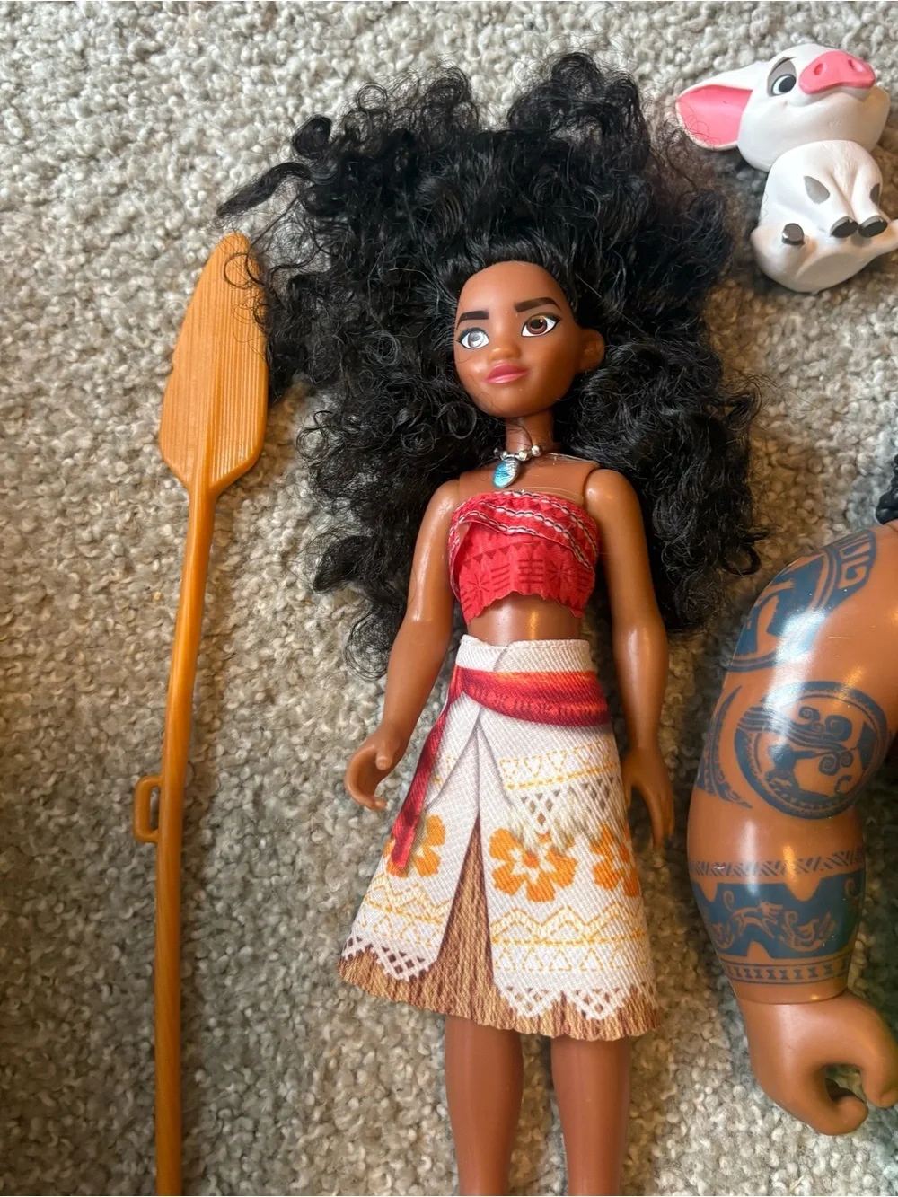 Disney Moana Adventure Collection Doll Maui Heihei Pua